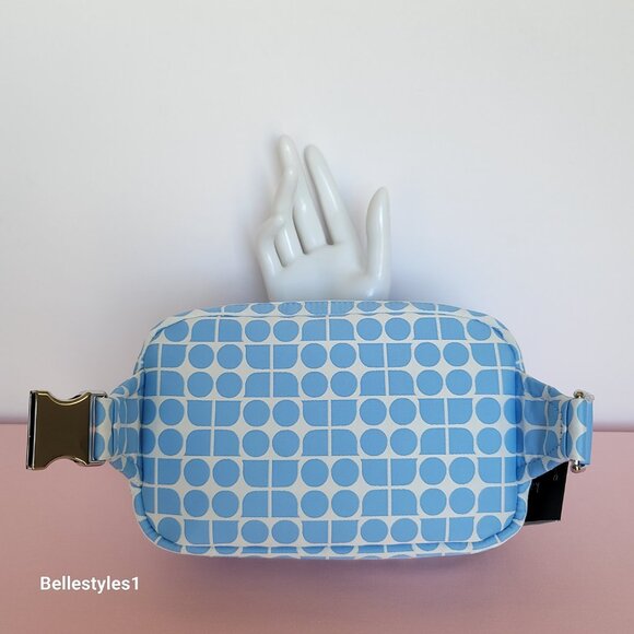 KATE SPADE Belt Bag Noel Jacquarded Printed Fabric Bag- Astral Blue color ⭐ - Picture 8 of 16